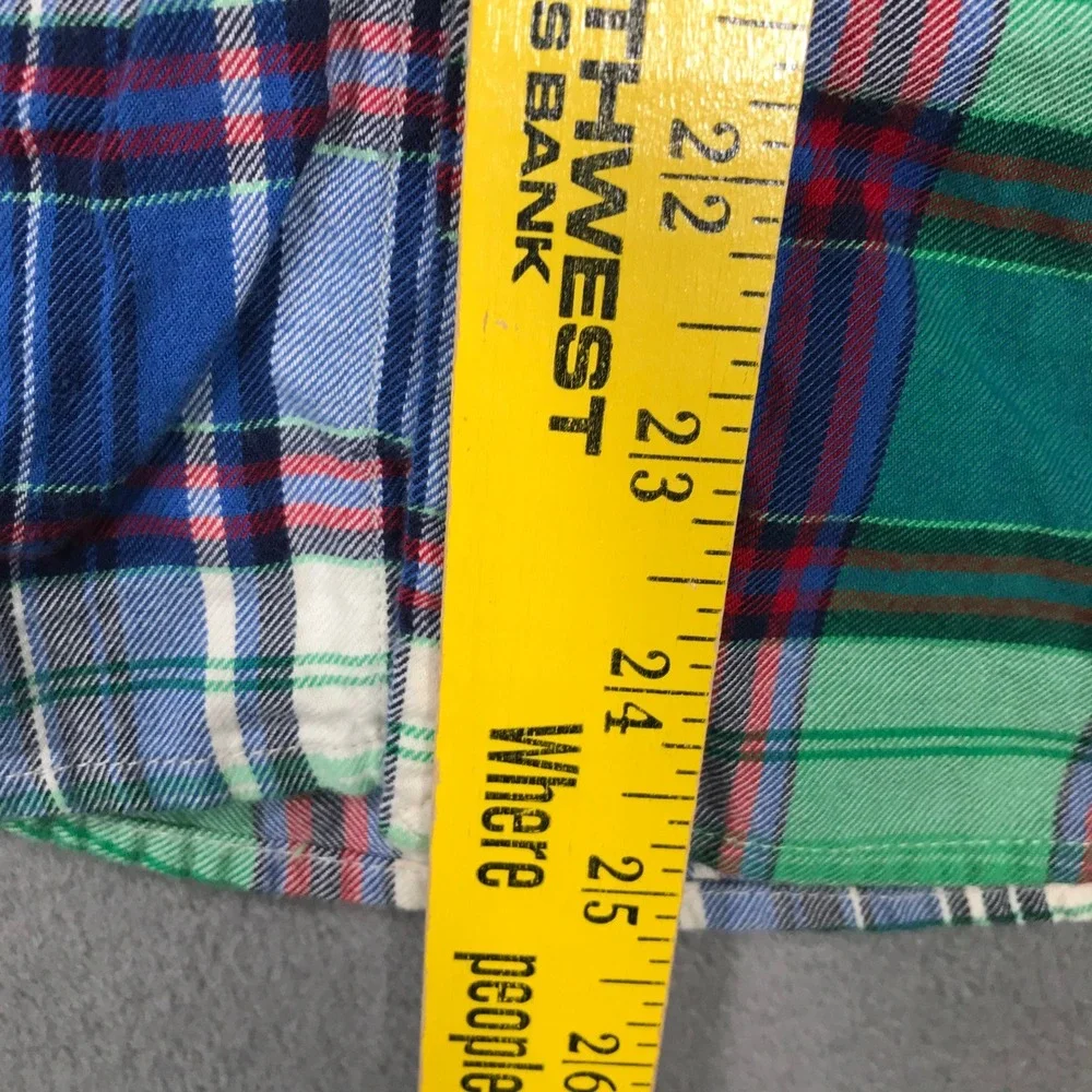 Ralph Lauren Button Down Shirt Kids Boys M 10-12 Multi Color Plaid Long Sleeve